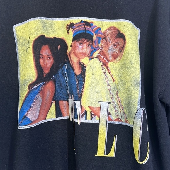 Gildan - TLC Band Group Graphic Black Long Sleeve Sweatshirt Size Medium - Picture 7 of 9